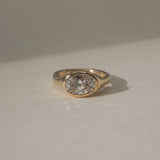 east-west oval diamond ring | ready to ship
