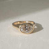 east-west oval diamond ring | ready to ship