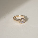 east-west oval diamond ring | ready to ship