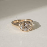 east-west oval diamond ring | ready to ship