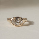 east-west oval diamond ring | ready to ship