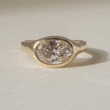 east-west oval diamond ring | ready to ship