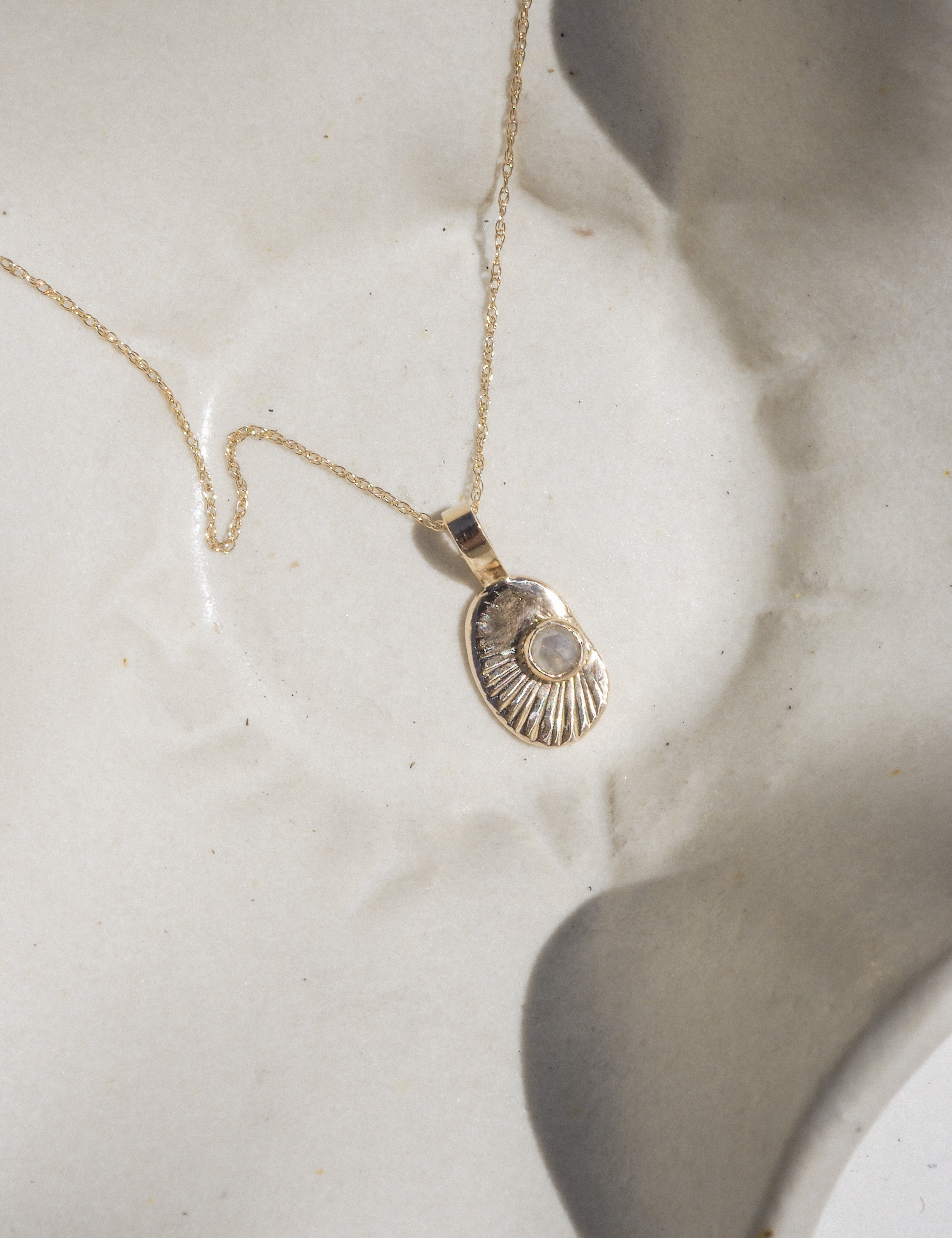 14k rose bud charm