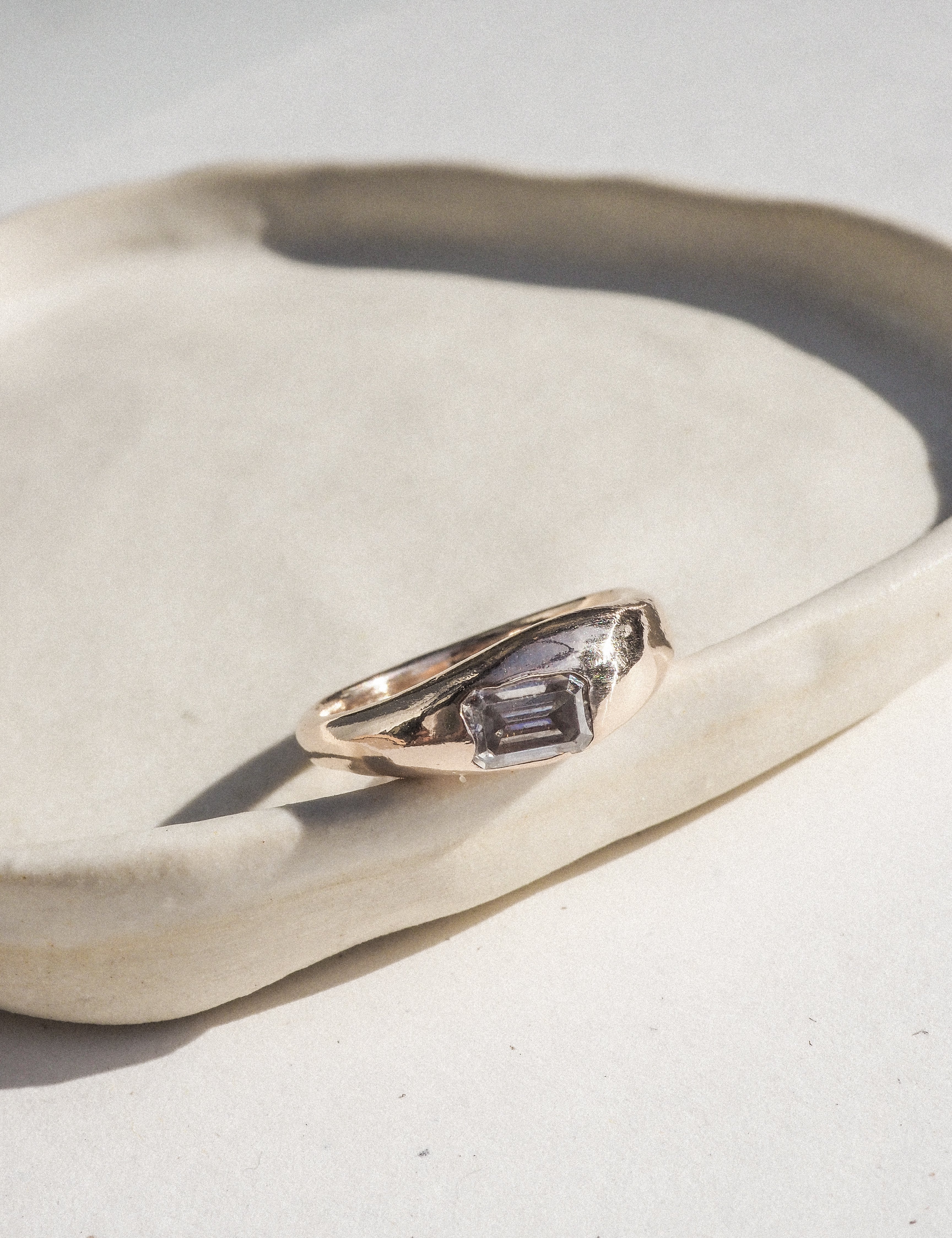 gold wide set-in-stone rings